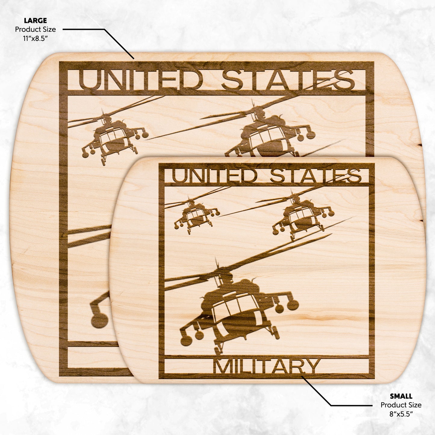 Black Hawk Helicopters Square (Cutting Board)