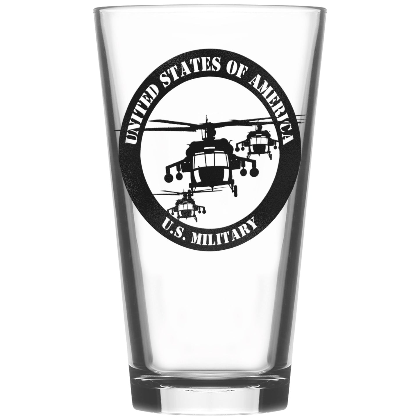 Black Hawk Helicopters Round (Beer Glass)