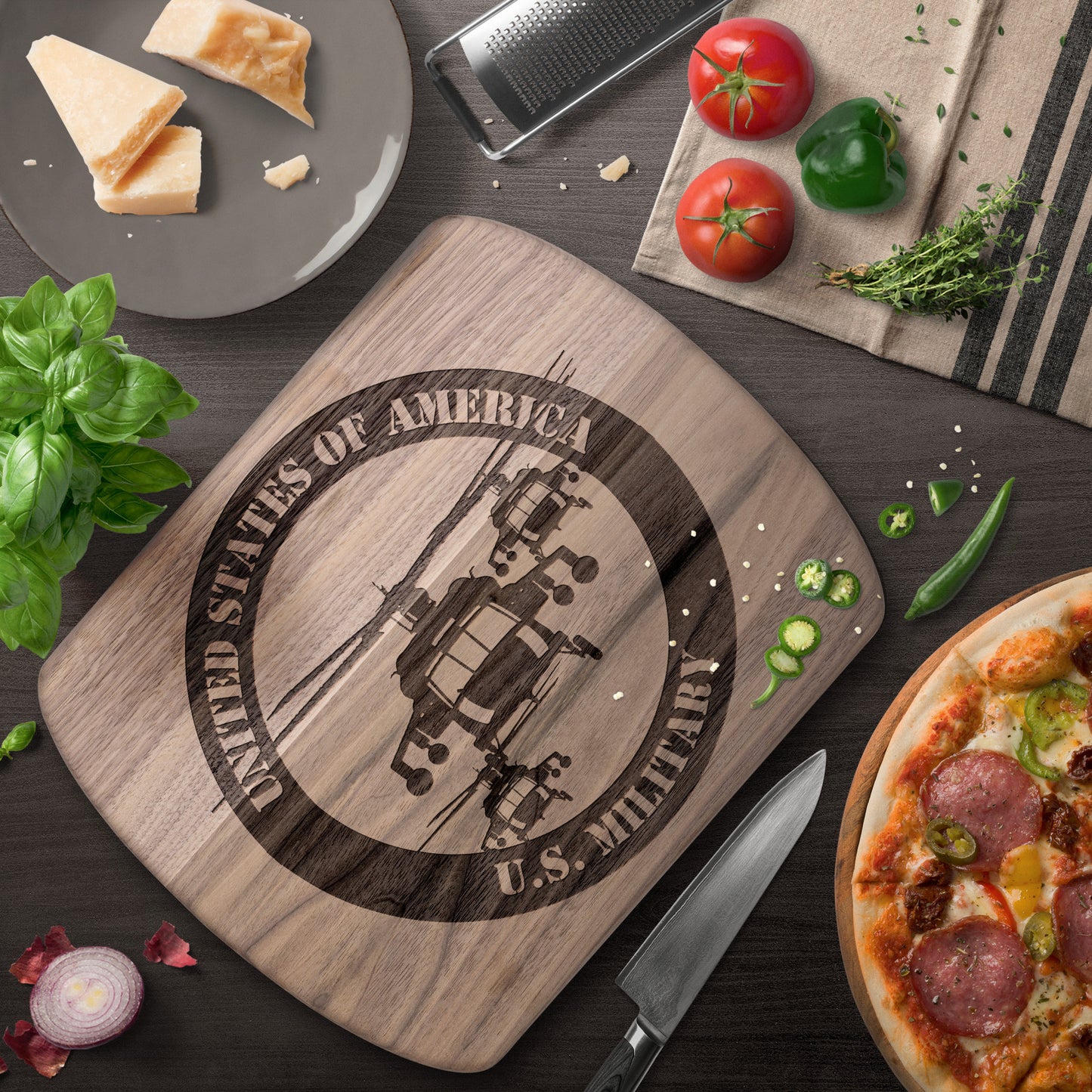 Black Hawk Round (Cutting Board/ Cheese Platter)