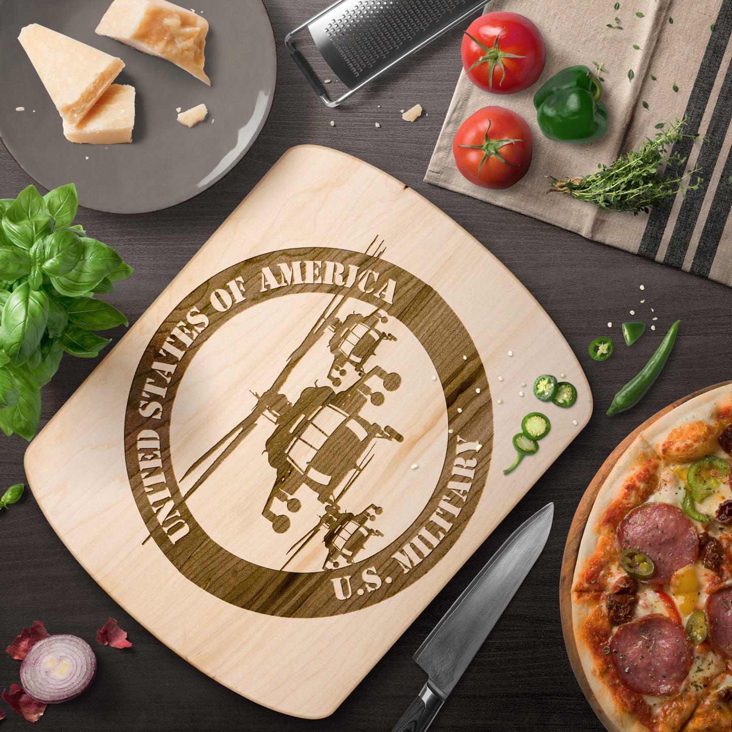 Black Hawk Round (Cutting Board/ Cheese Platter)