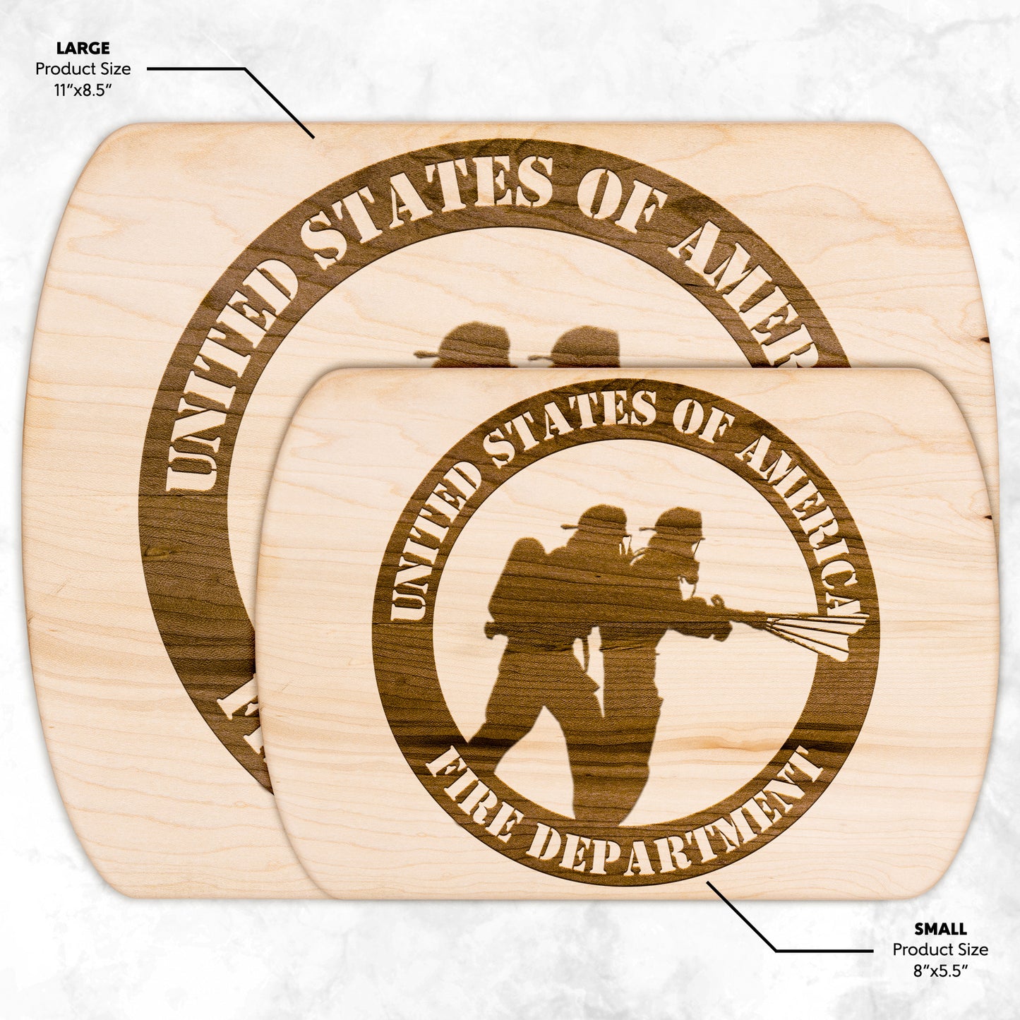 Firefighters 2 Round (Cutting Board/ Cheese Platter)
