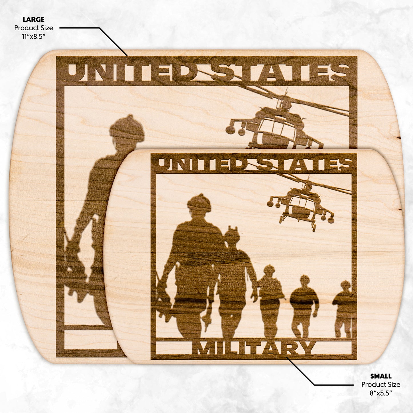 Tour Of Duty Square (Cutting Board/ Cheese Platter)