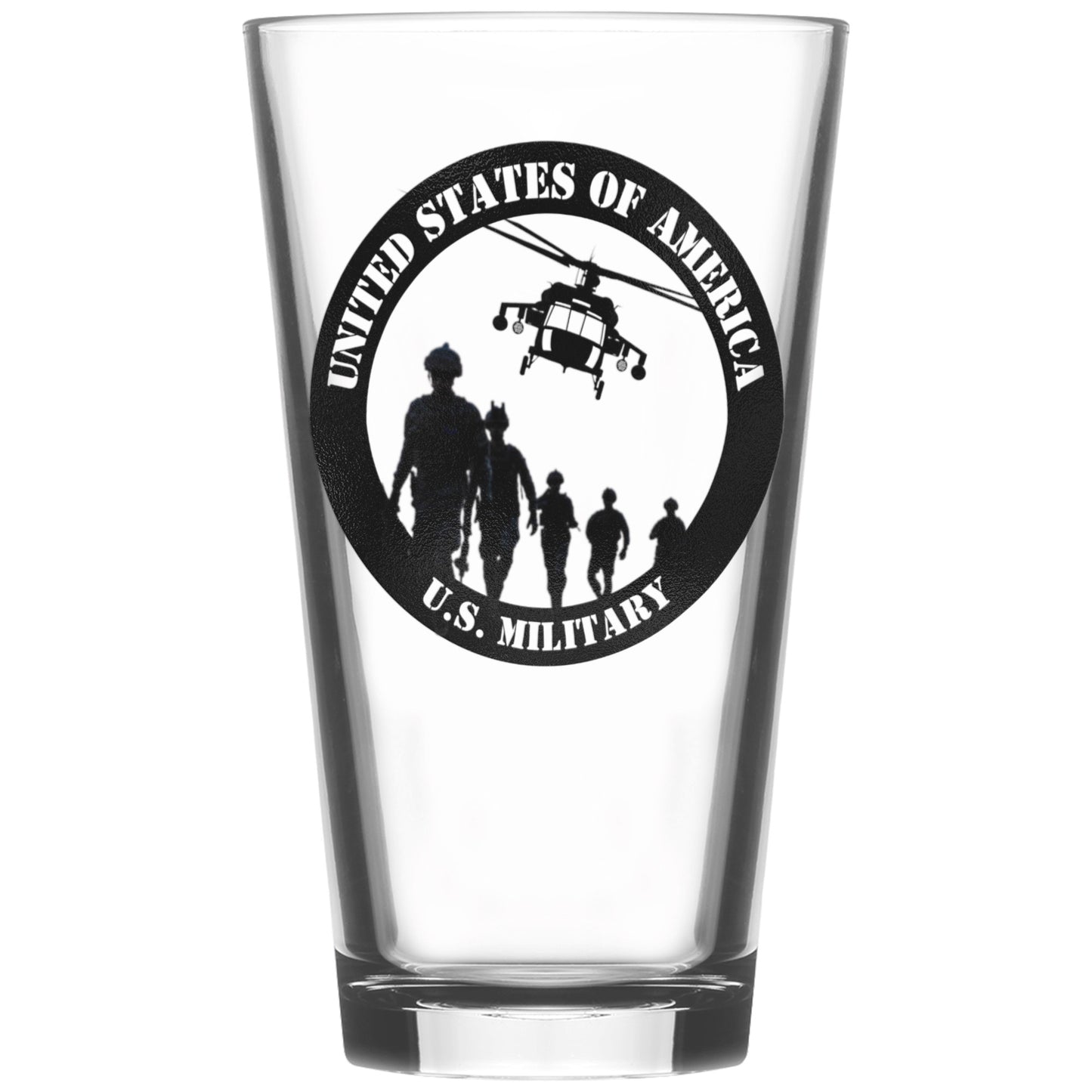 Patrol with Black Hawk Round (Beer Glass)