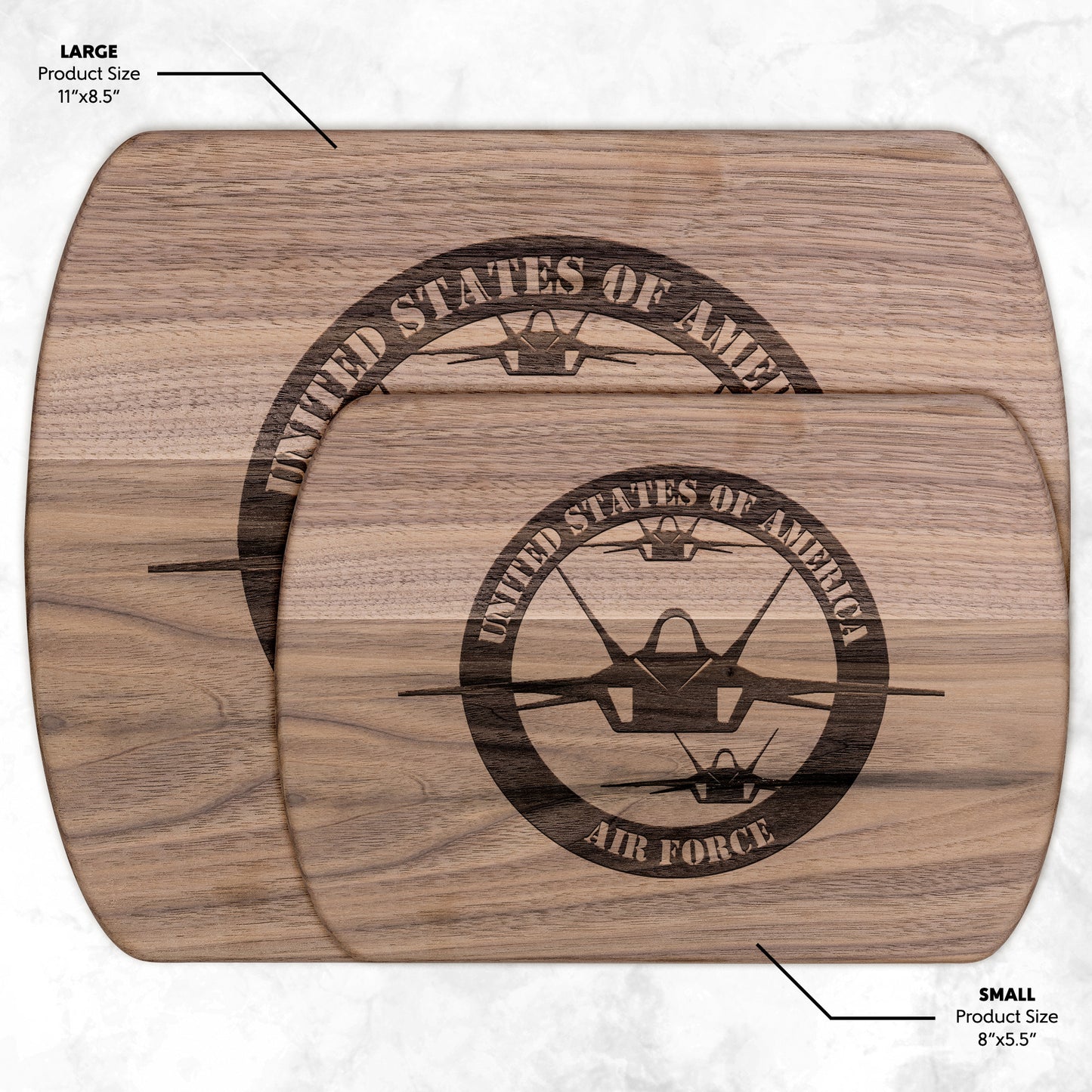 US Air Force Round (Cutting Board/ Cheese Platter)