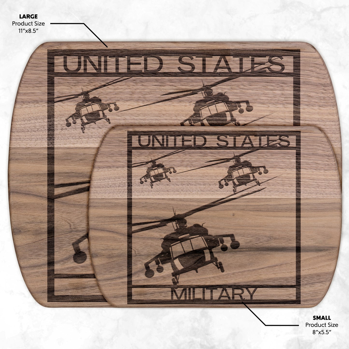 Black Hawk Helicopters Square (Cutting Board)