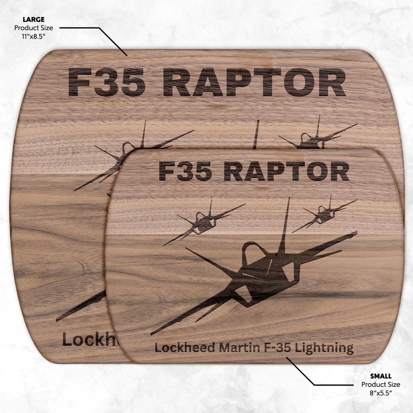 F35 Raptor 2 (Cutting Board/ Cheese Platter)