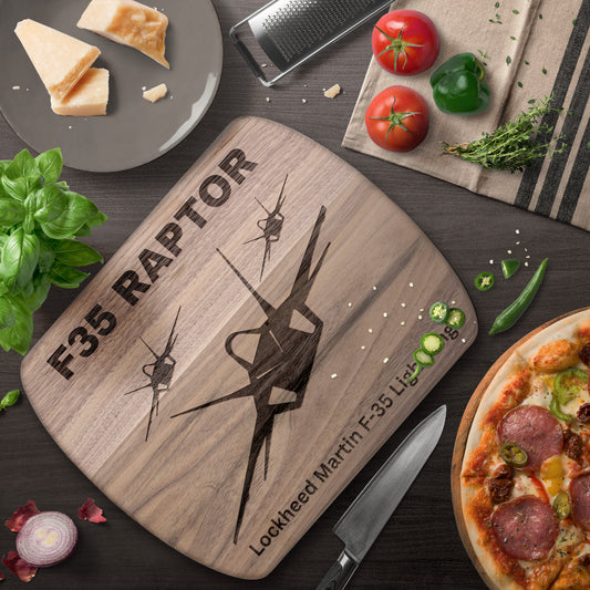 F35 Raptor 2 (Cutting Board/ Cheese Platter)