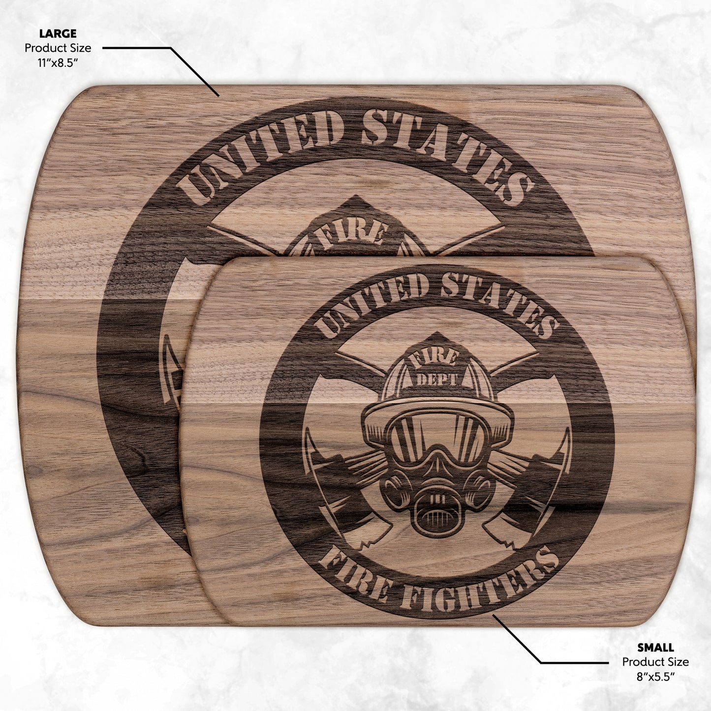 Firefighter Round  (Cutting Board /Cheese Board)