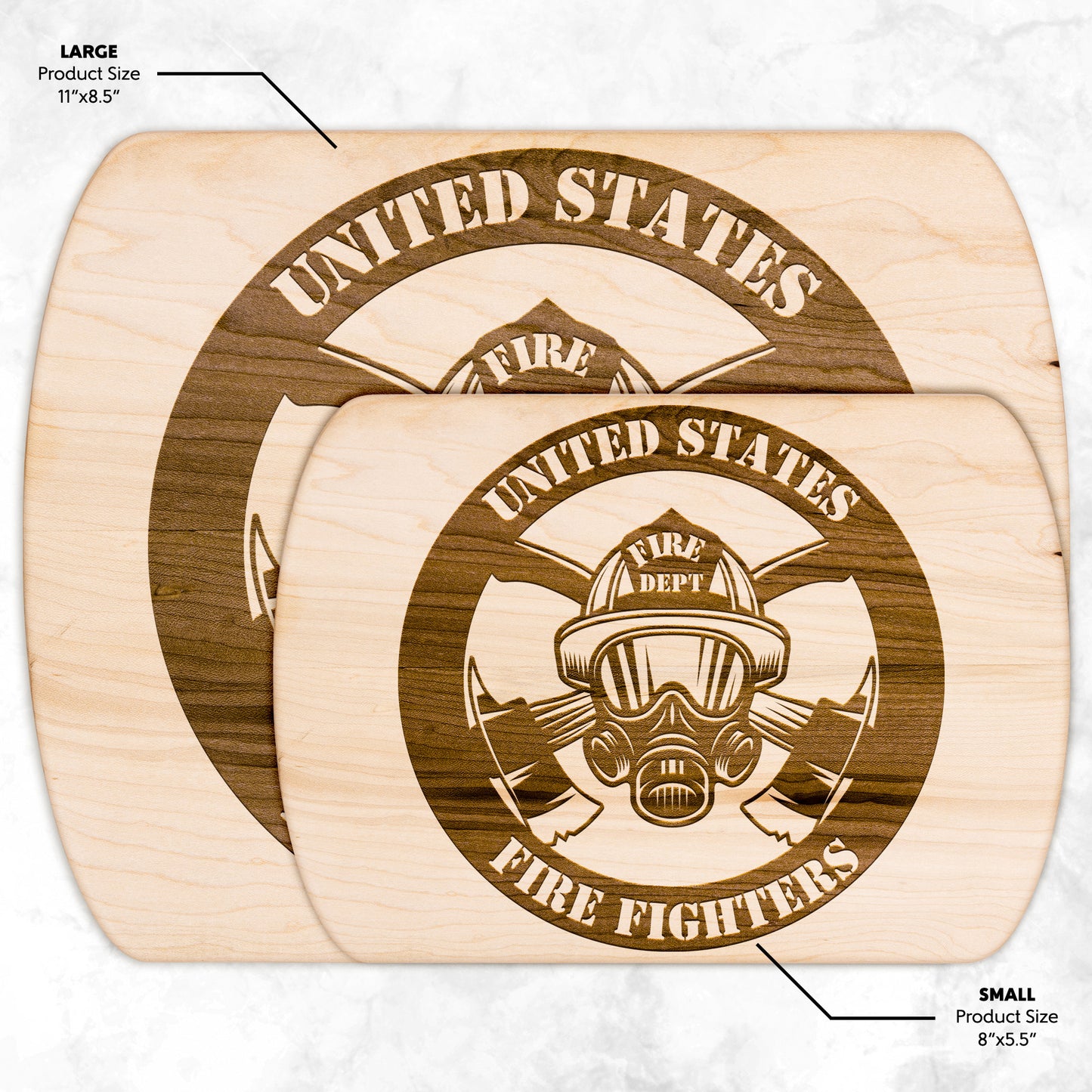 Firefighter Round  (Cutting Board /Cheese Board)