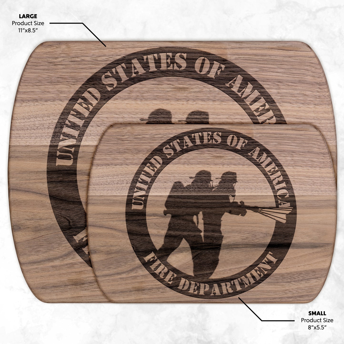 Firefighters 2 Round (Cutting Board/ Cheese Platter)