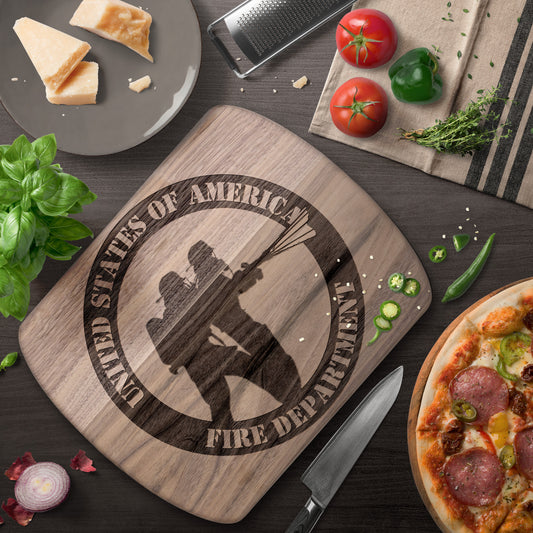 Firefighters 2 Round (Cutting Board/ Cheese Platter)