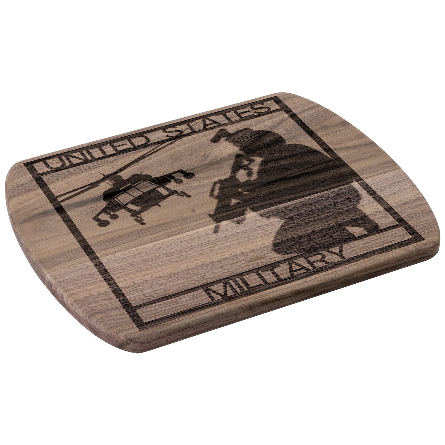 Lone Soldier with Black Hawk (Cutting Boards/ Cheese Platter)