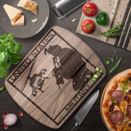 Lone Soldier with Black Hawk (Cutting Boards/ Cheese Platter)