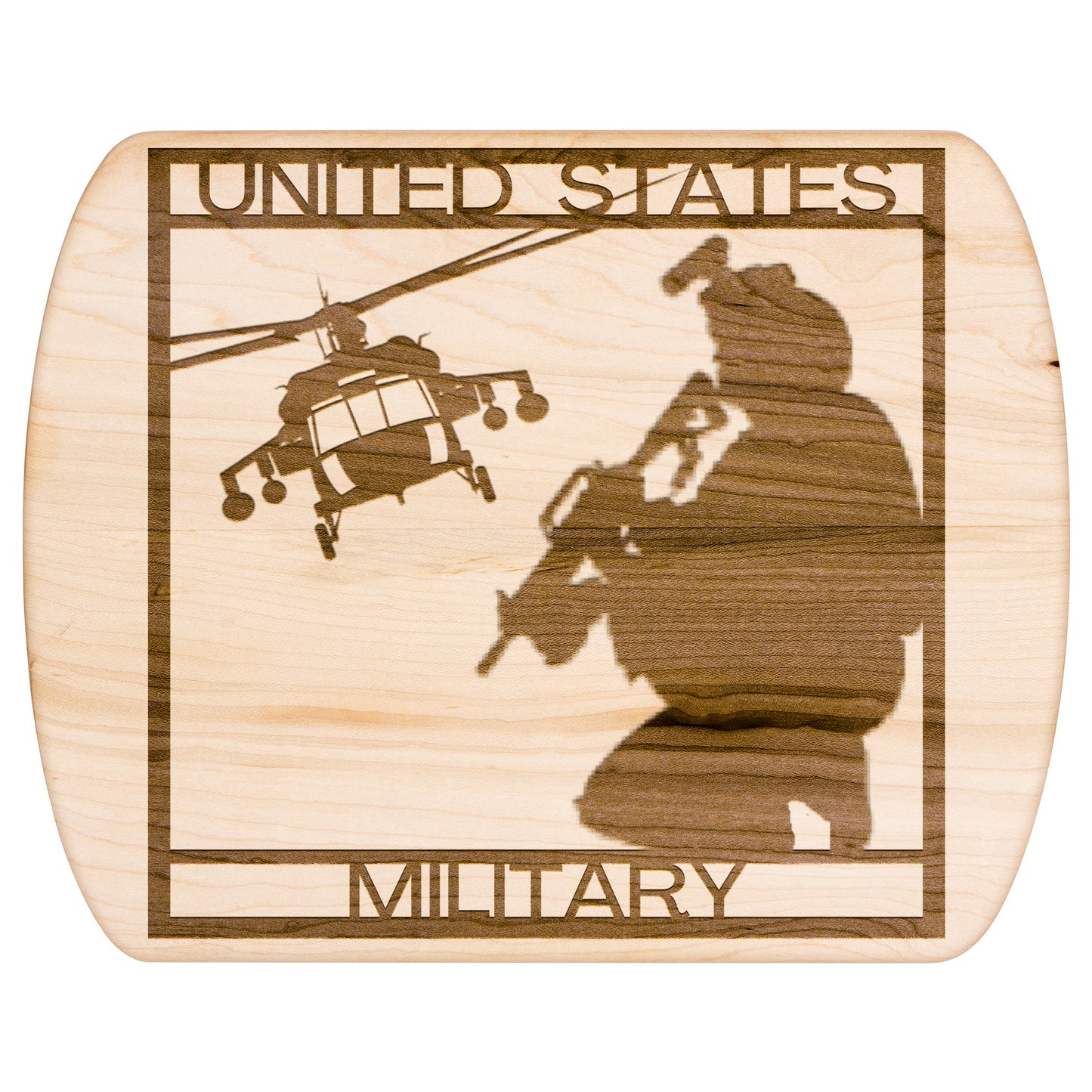 Lone Soldier with Black Hawk (Cutting Boards/ Cheese Platter)