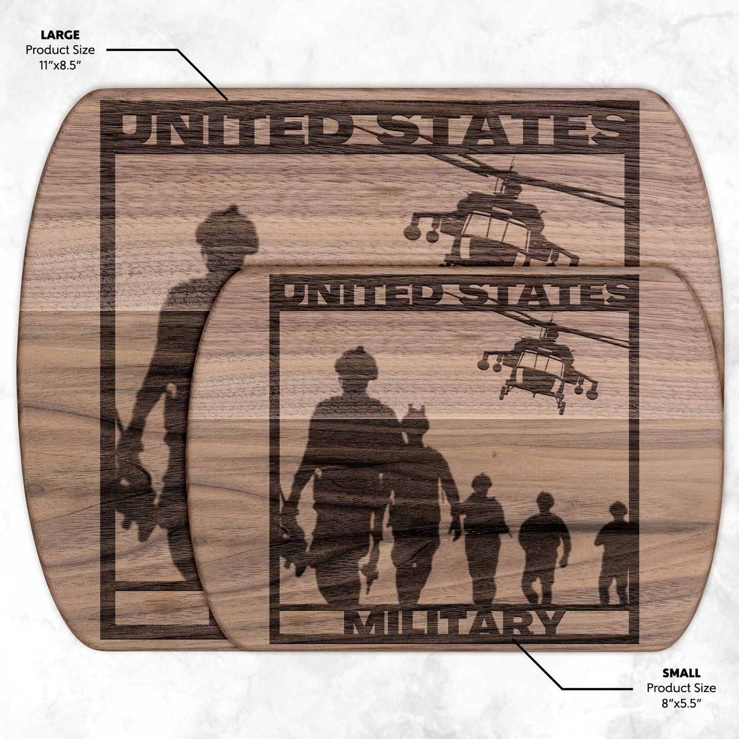 Tour Of Duty  Square (Cutting Board/ Cheese Platter)