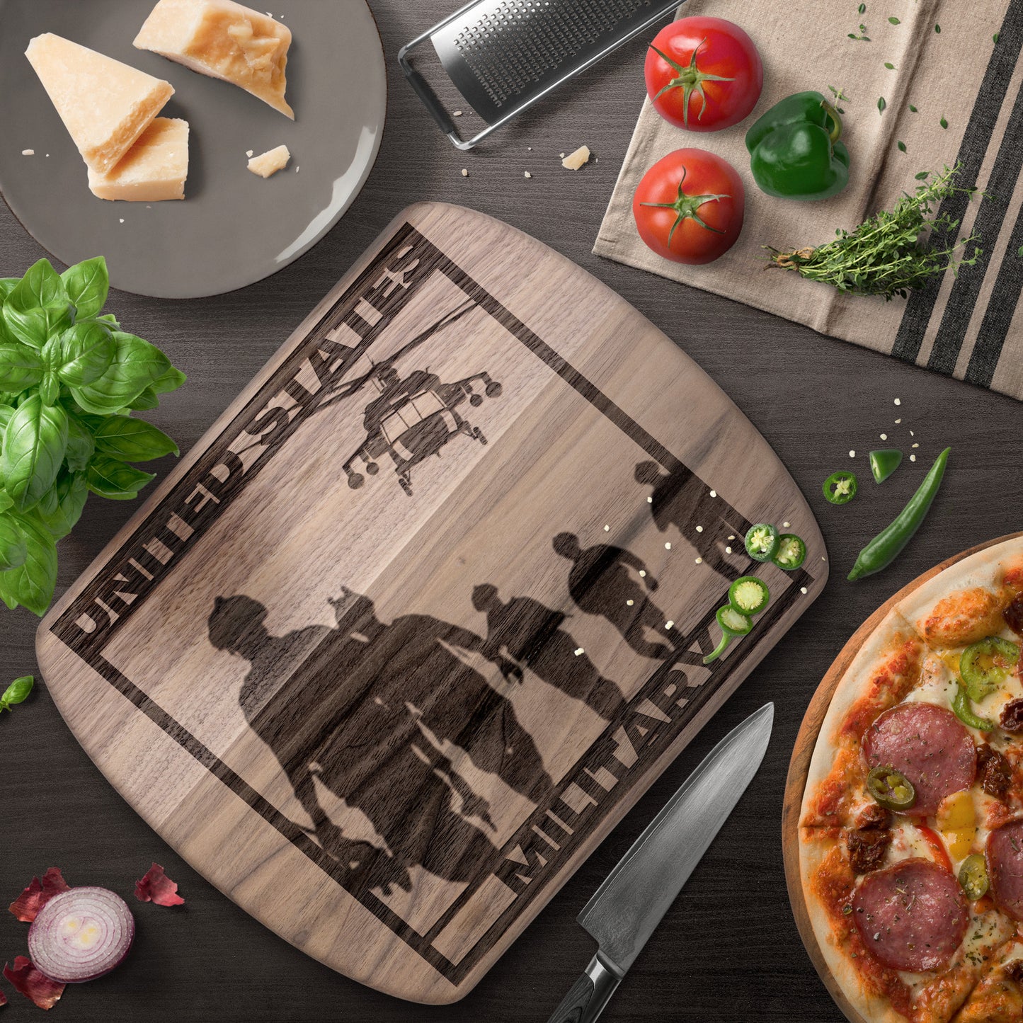 Tour Of Duty  Square (Cutting Board/ Cheese Platter)