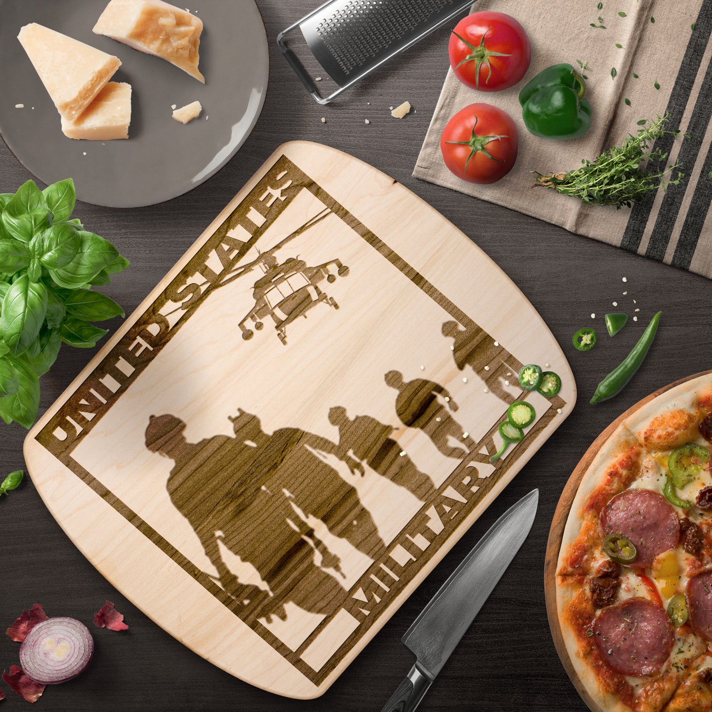 Tour Of Duty  Square (Cutting Board/ Cheese Platter)