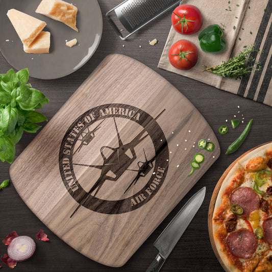 US Air Force Round (Cutting Board/ Cheese Platter)