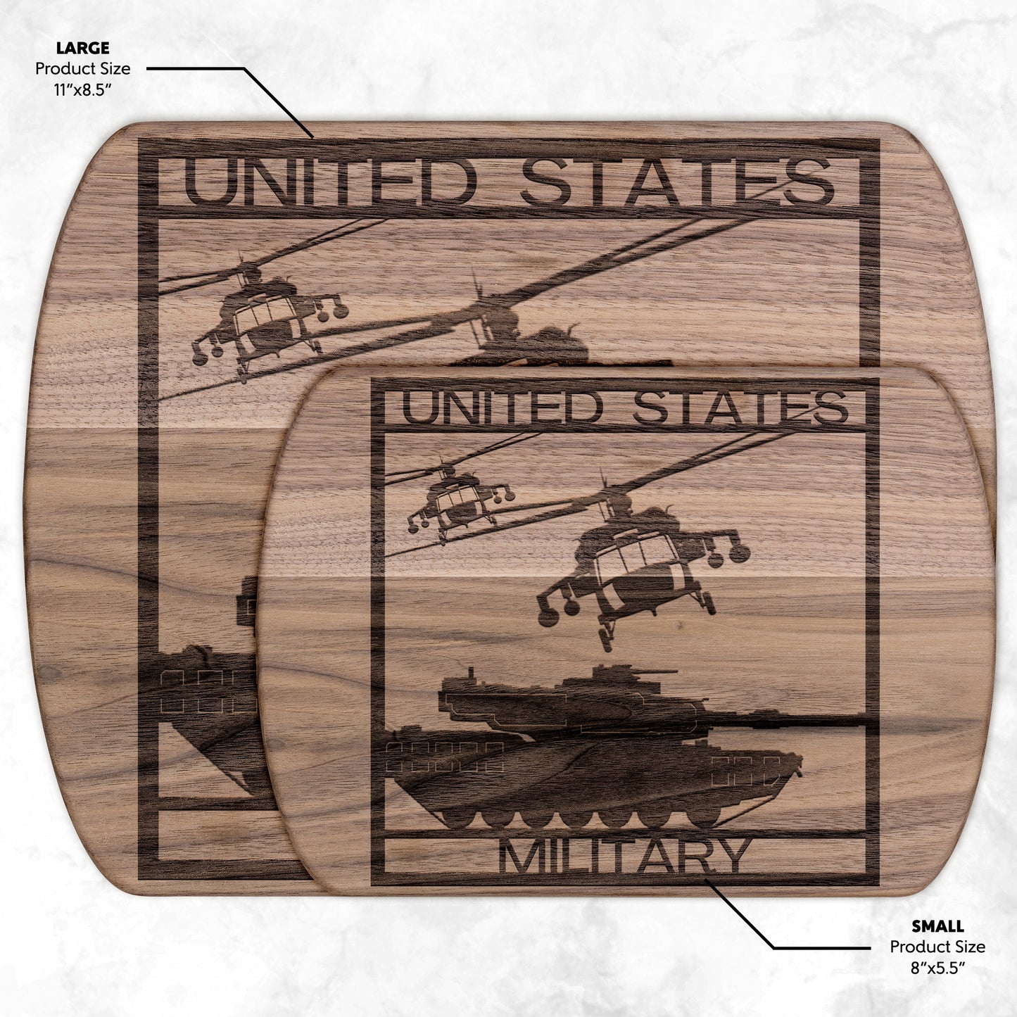 US Military Square (Cutting Board/ Cheese Board)