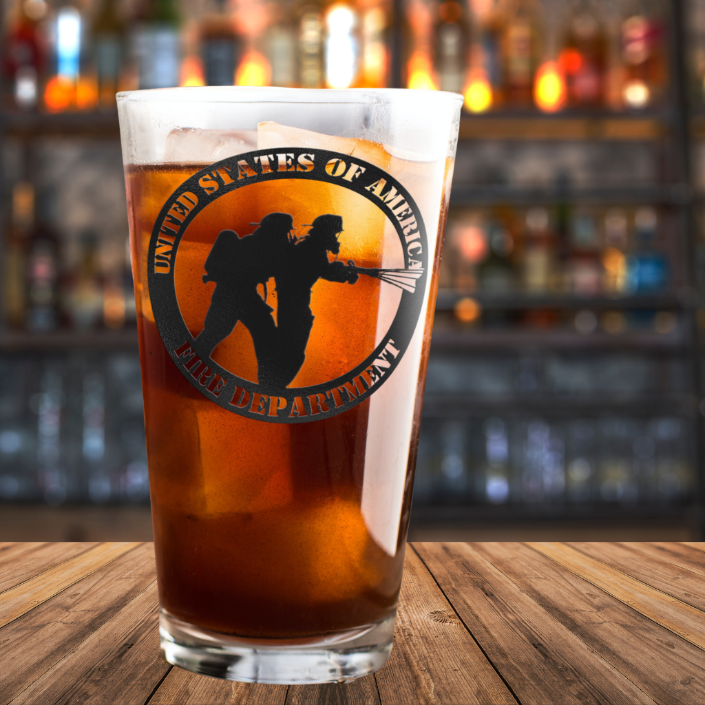 Firefighter 2 Round (Beer Glass)